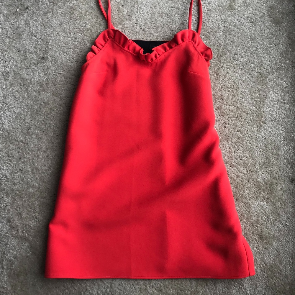 Red Ruffled Topshop Dress Size 6